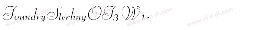 FoundrySterlingOT3W1字体转换