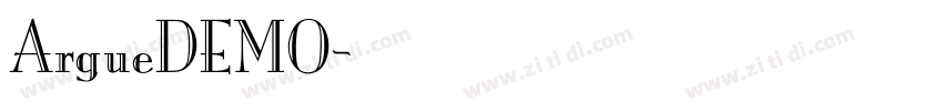 ArgueDEMO字体转换