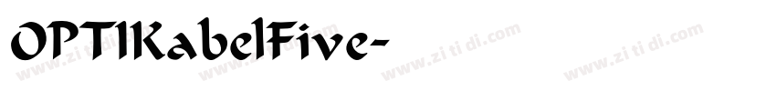 OPTIKabelFive字体转换