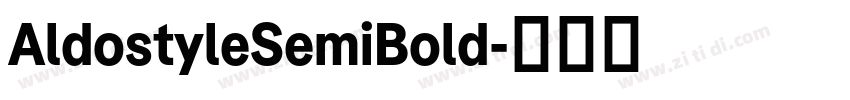 AldostyleSemiBold字体转换