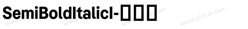 SemiBoldItalicI字体转换