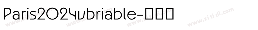 Paris2024vbriable字体转换