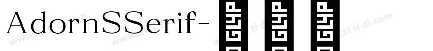 AdornSSerif字体转换