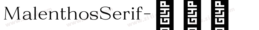 MalenthosSerif字体转换