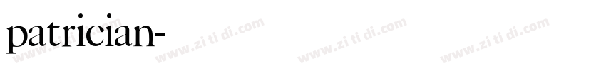 patrician字体转换