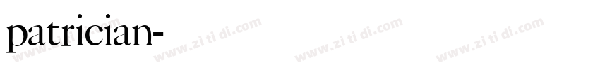 patrician字体转换