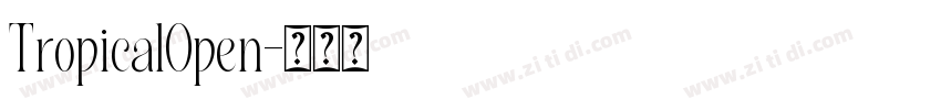 TropicalOpen字体转换
