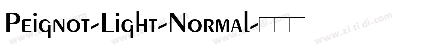 Peignot-Light-Normal字体转换