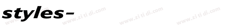 styles字体转换