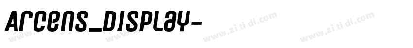 Arcens_Display字体转换