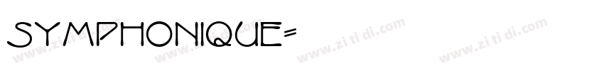 symphonique字体转换