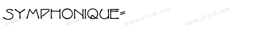 symphonique字体转换