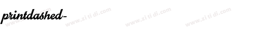 printdashed字体转换