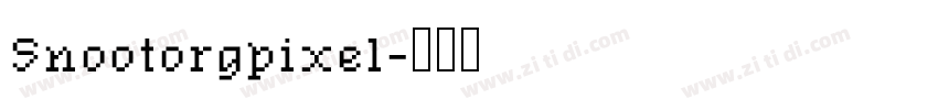 Snootorgpixel字体转换