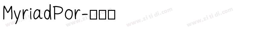 MyriadPor字体转换