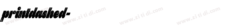 printdashed字体转换