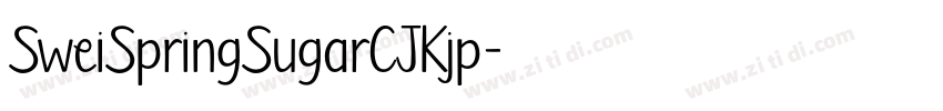 SweiSpringSugarCJKjp字体转换