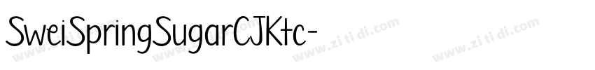 SweiSpringSugarCJKtc字体转换