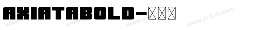 AxiataBold字体转换