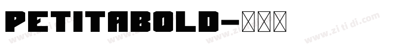 PetitaBold字体转换