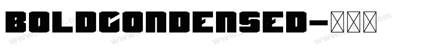 boldcondensed字体转换