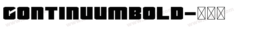 continuumBold字体转换