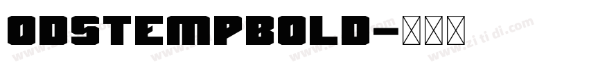 odstempBold字体转换