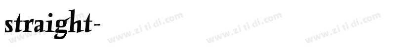 straight字体转换