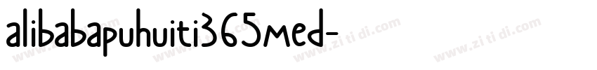 alibabapuhuiti365med字体转换