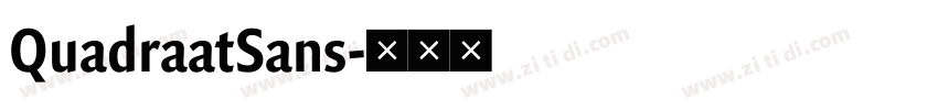 QuadraatSans字体转换 QuadraatSans字体转换