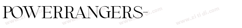 powerrangers字体转换