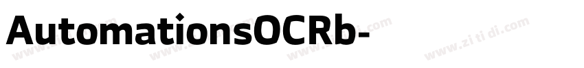 AutomationsOCRb字体转换