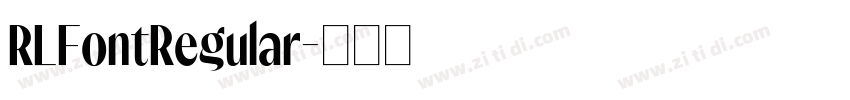 RLFontRegular字体转换