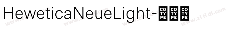 HeweticaNeueLight字体转换