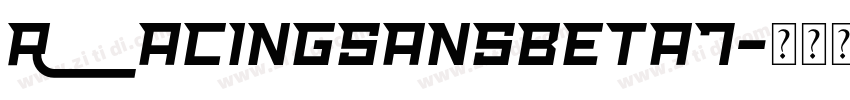 RacingSansBeta7字体转换