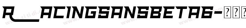 RacingSansBeta6字体转换