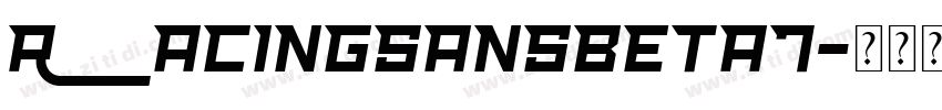 RacingSansBeta7字体转换