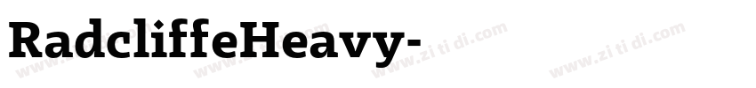 RadcliffeHeavy字体转换