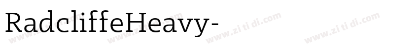 RadcliffeHeavy字体转换