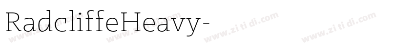 RadcliffeHeavy字体转换