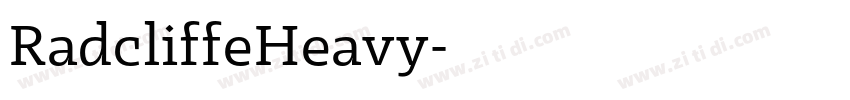 RadcliffeHeavy字体转换