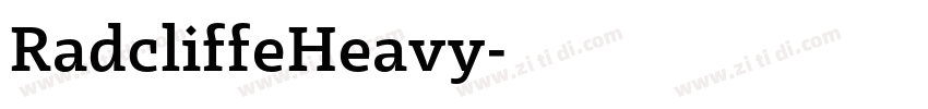RadcliffeHeavy字体转换