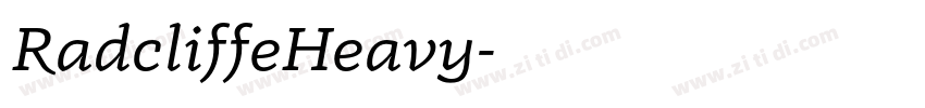 RadcliffeHeavy字体转换