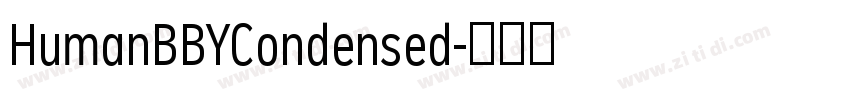 HumanBBYCondensed字体转换