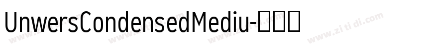 UnwersCondensedMediu字体转换