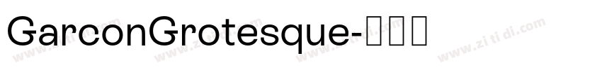 GarconGrotesque字体转换