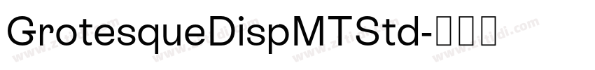 GrotesqueDispMTStd字体转换
