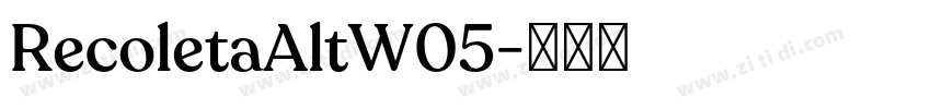 RecoletaAltW05字体转换