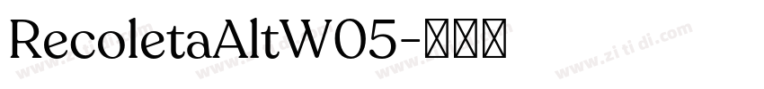 RecoletaAltW05字体转换