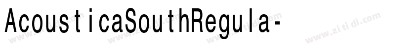AcousticaSouthRegula字体转换